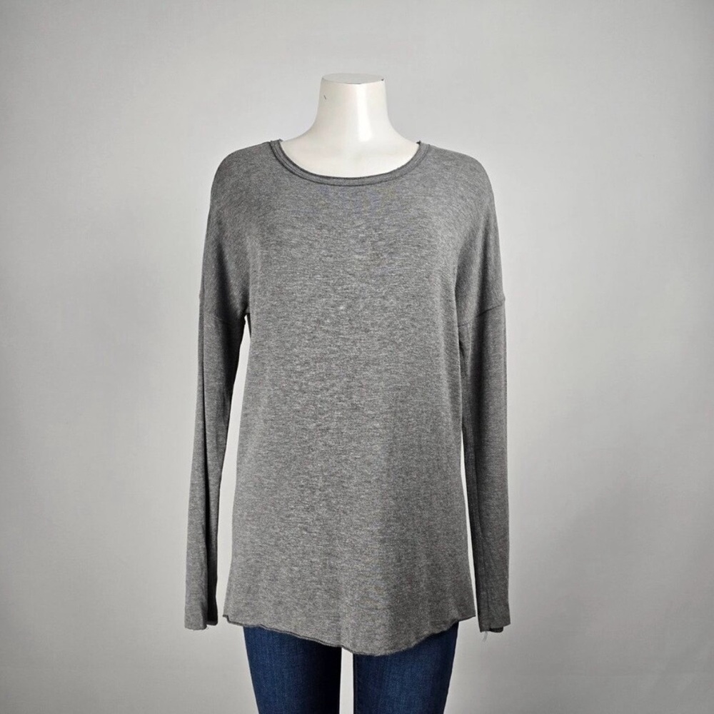 Kit and Ace Heather Gray Long Sleeve Top
